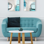 Abstract Turquoise Canvas Wall Art
