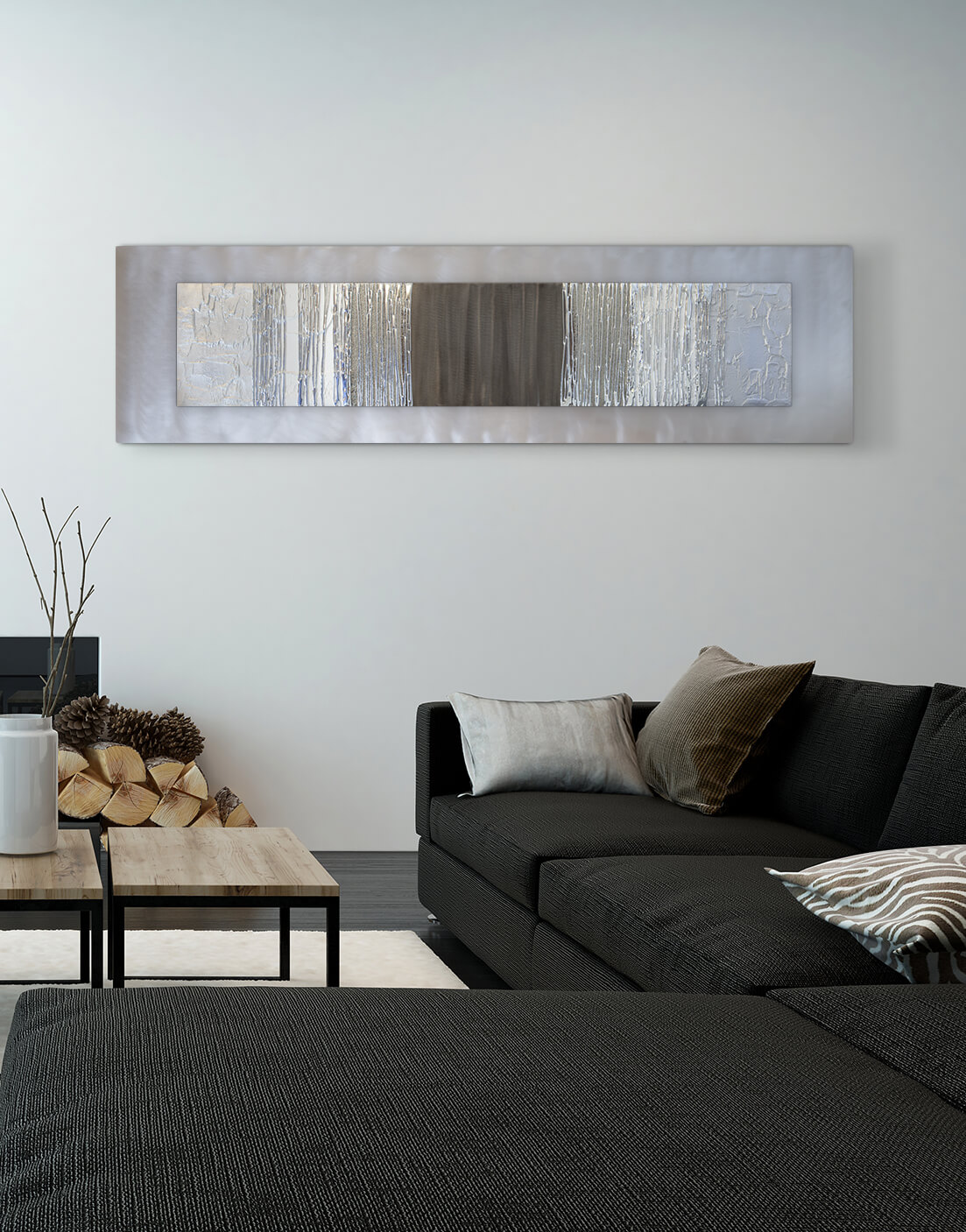 Contemporary White Silver Wall Art Silver Wall Art, Contemporary Art UK