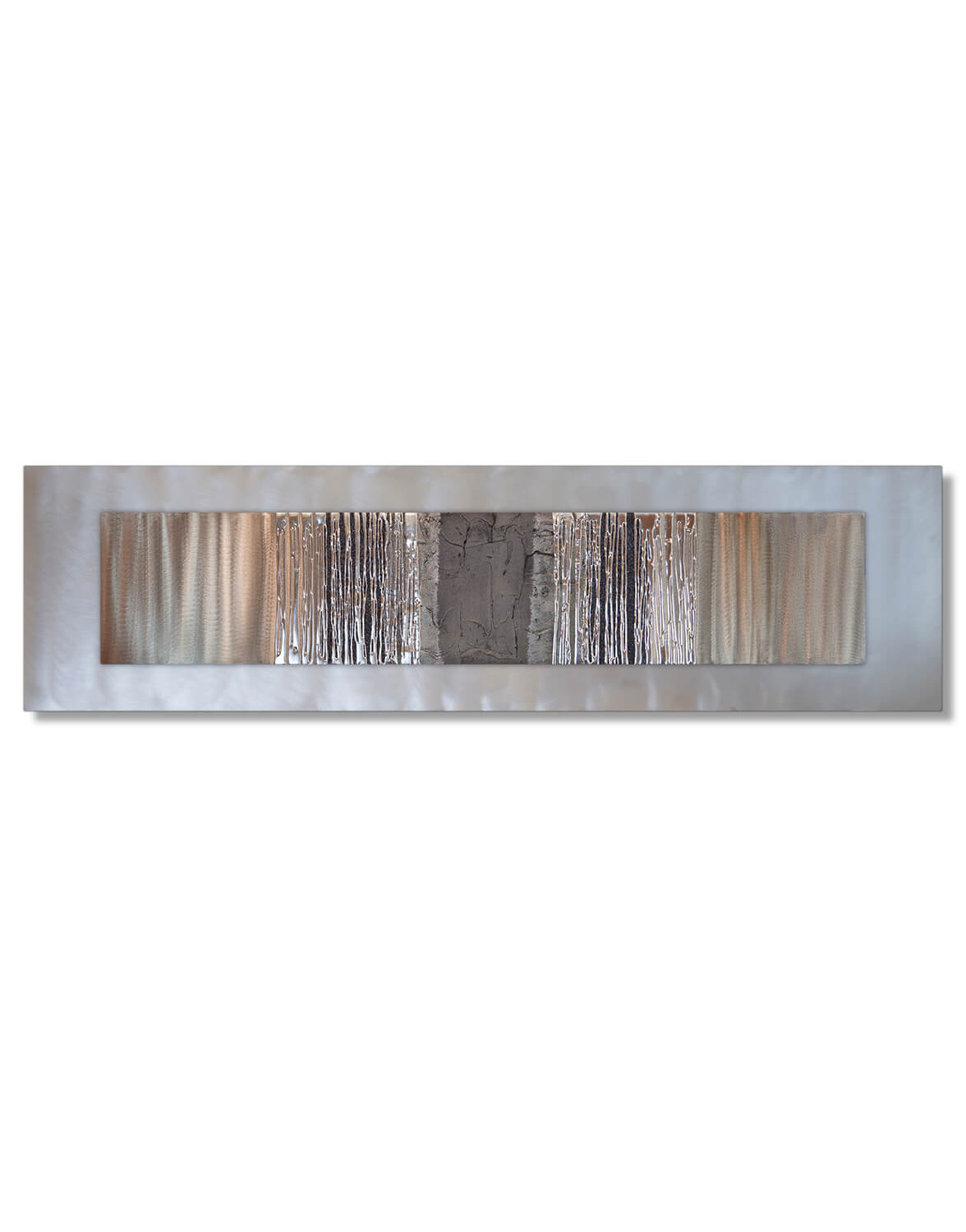 Echo Oak Grey Silver Wall Art Contemporary Uk Oak And Grey Metal Wall Art