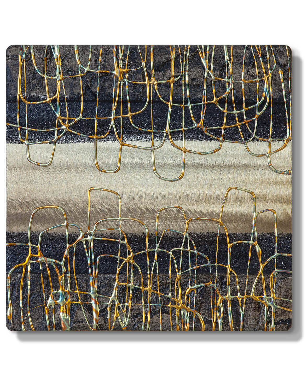 Small Metal Wall Art Set 9 Silver Wall Art, Contemporary Art UK