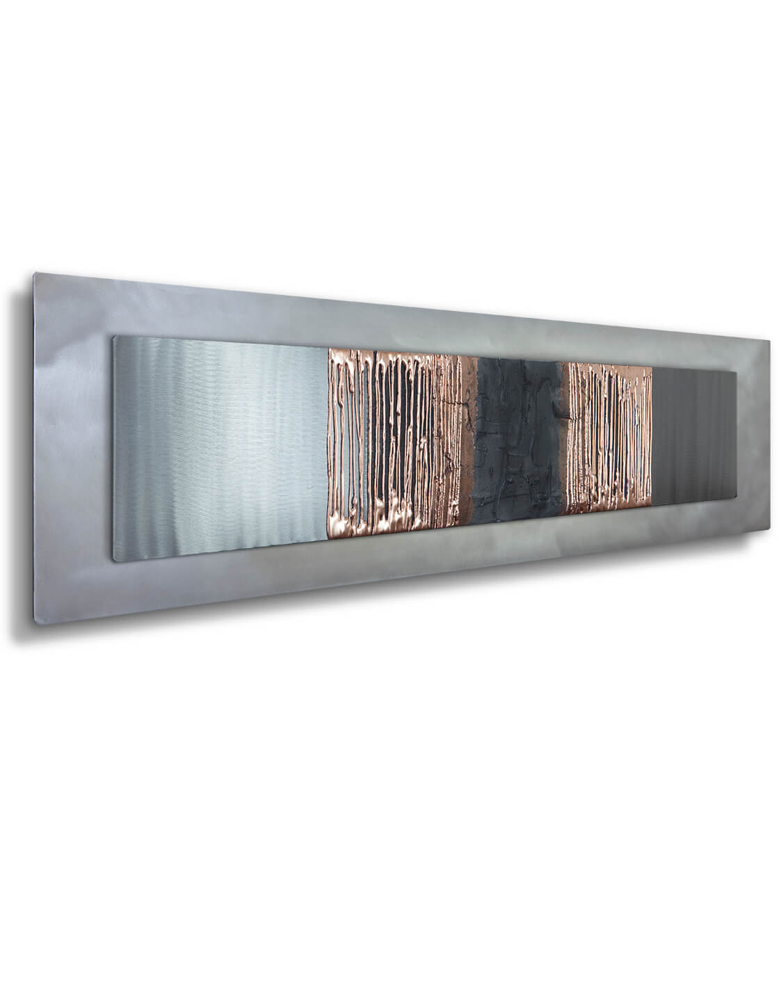 Echo Copper Luxe Silver Wall Art, Contemporary Art UK
