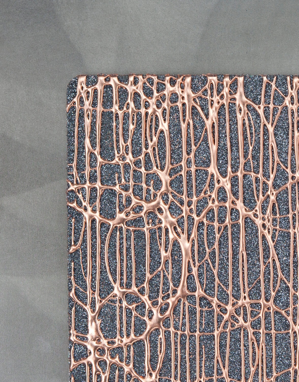 Copper Rain, Grey Silver Wall Art, Contemporary Art UK