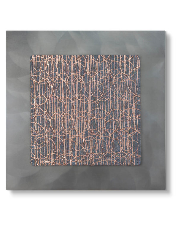 Copper Rain Set Silver Wall Art, Contemporary Art UK