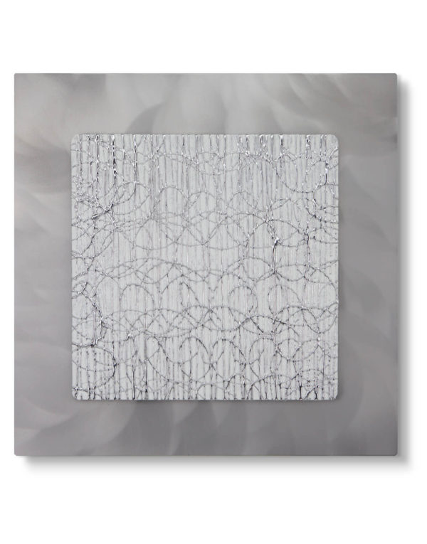 Silver Rain Set Silver Wall Art, Contemporary Art UK