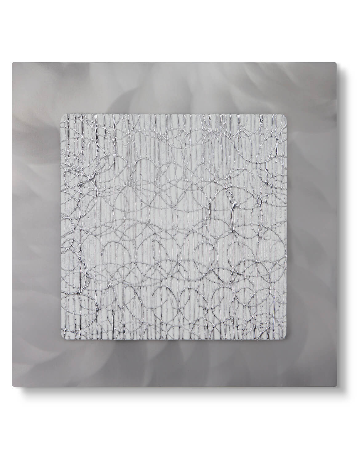 Silver Rain Set Silver Wall Art, Contemporary Art UK