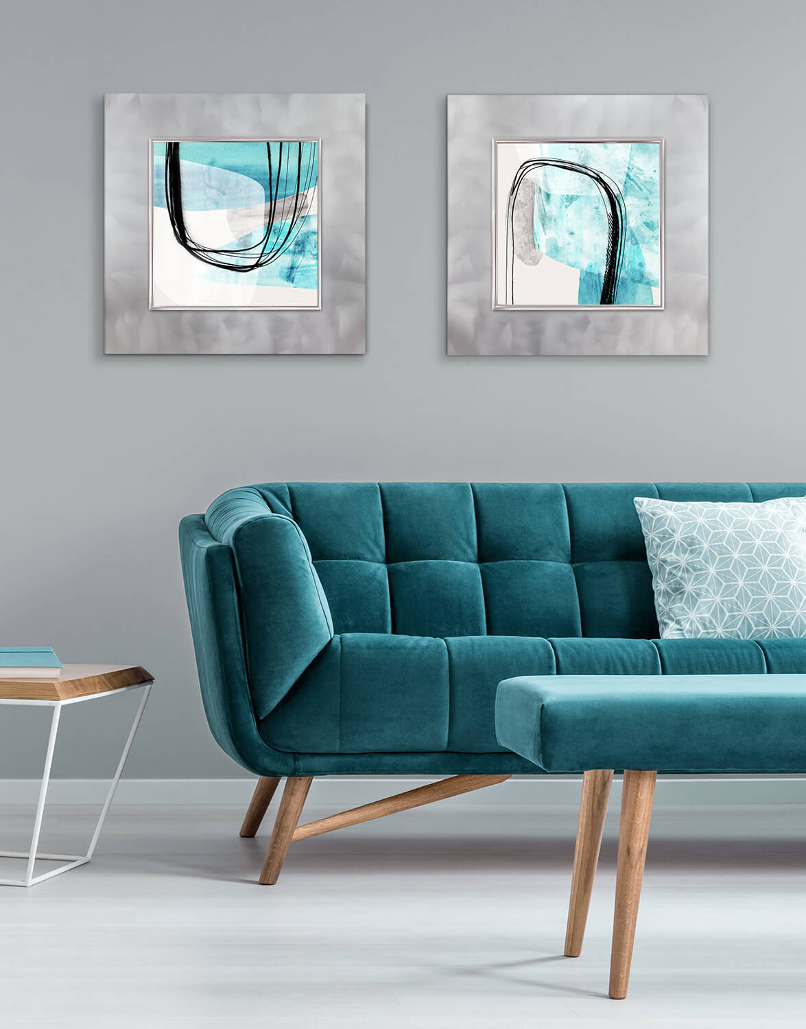turquoise silver delivery artwork prints