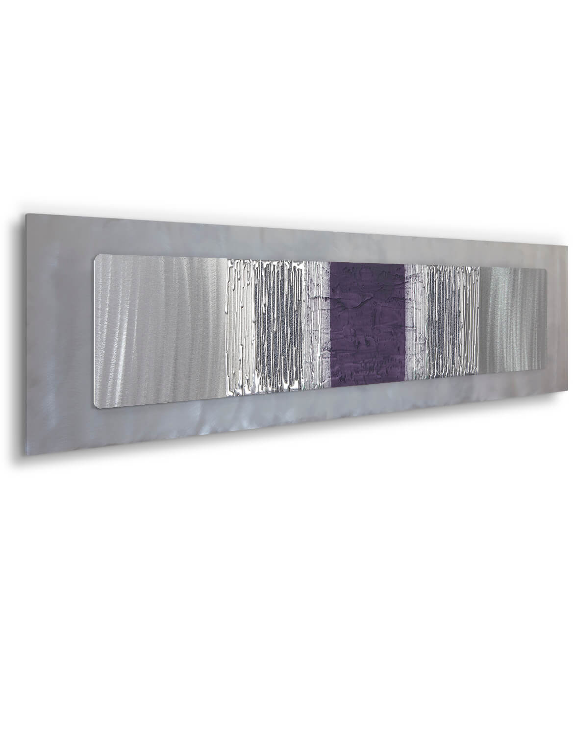 Echo Purple Silver Wall Art, Contemporary Art UK