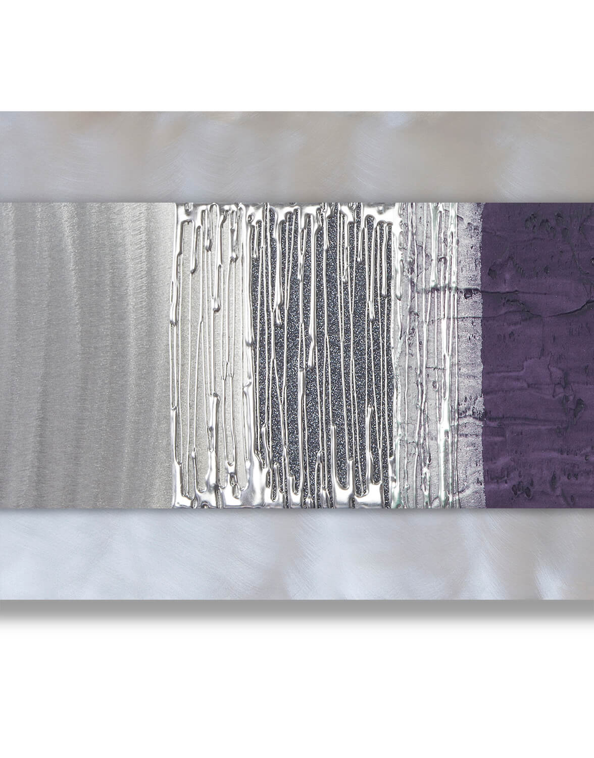 Echo Purple Silver Wall Art, Contemporary Art UK