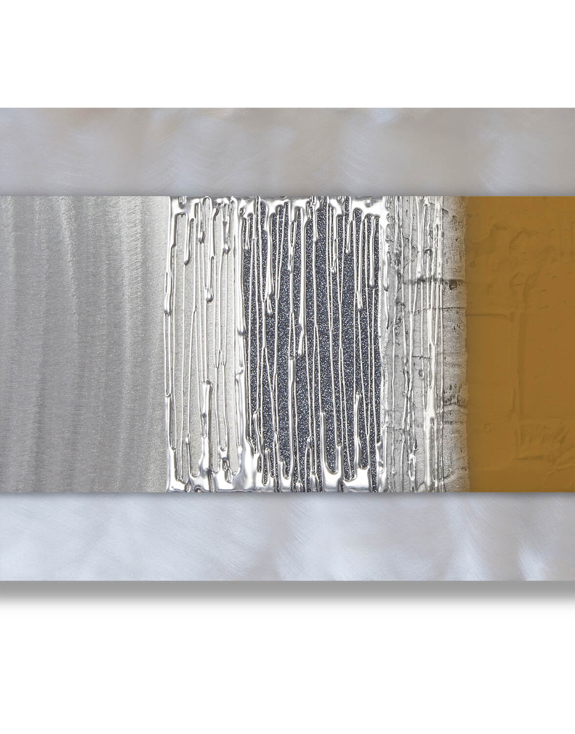 Echo Ochre Silver Wall Art, Contemporary Art UK