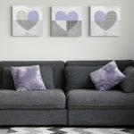 Heart Canvas Art Lilac