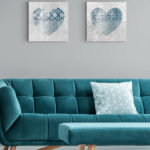Hearts Pattern Canvas Wall Art