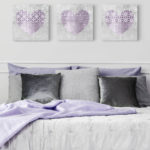 Heather Heart Set of 3 Canvases