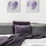 Purple Love Heart Canvases