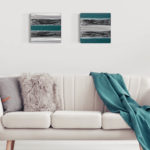 Set of Two Teal Wall Art