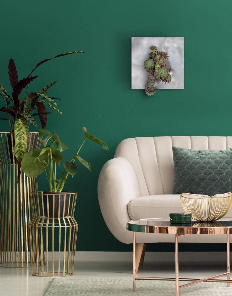 Living Wall Art Frame Square Silver Wall Art, Contemporary Art UK