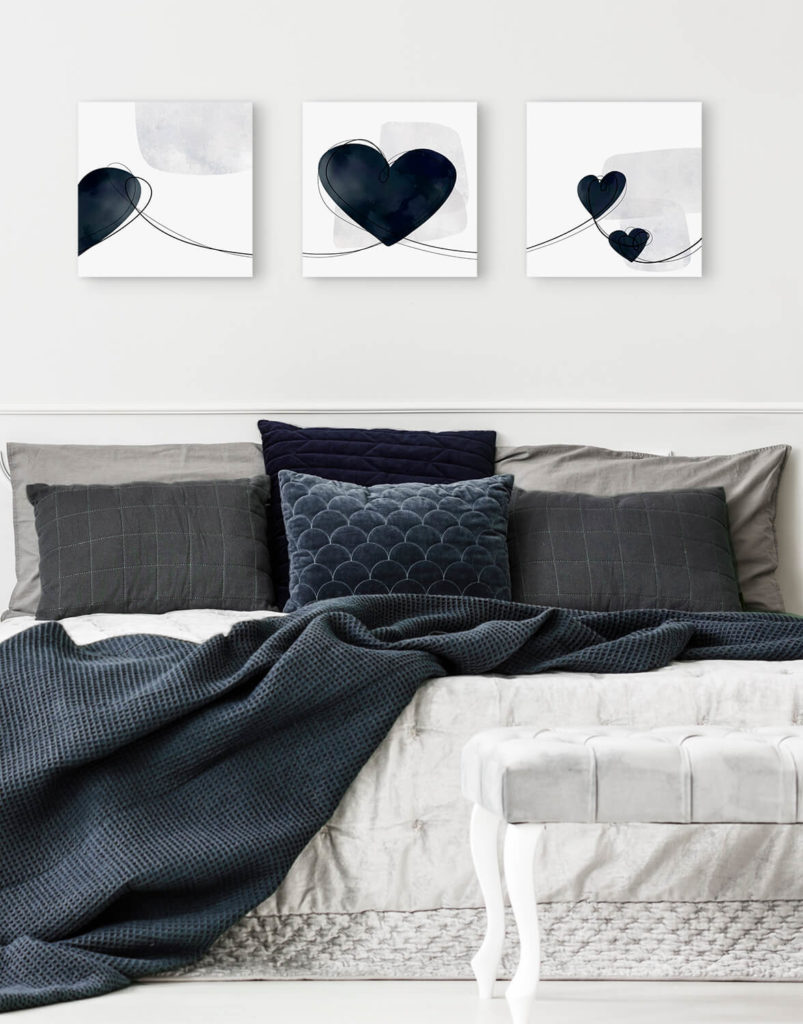 Canvas Prints Silver Wall Art, Contemporary Art UK