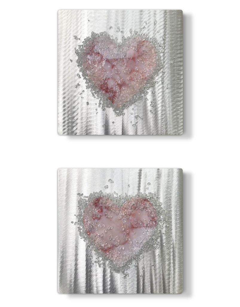 Pink Wall Art Silver Wall Art, Contemporary Art UK