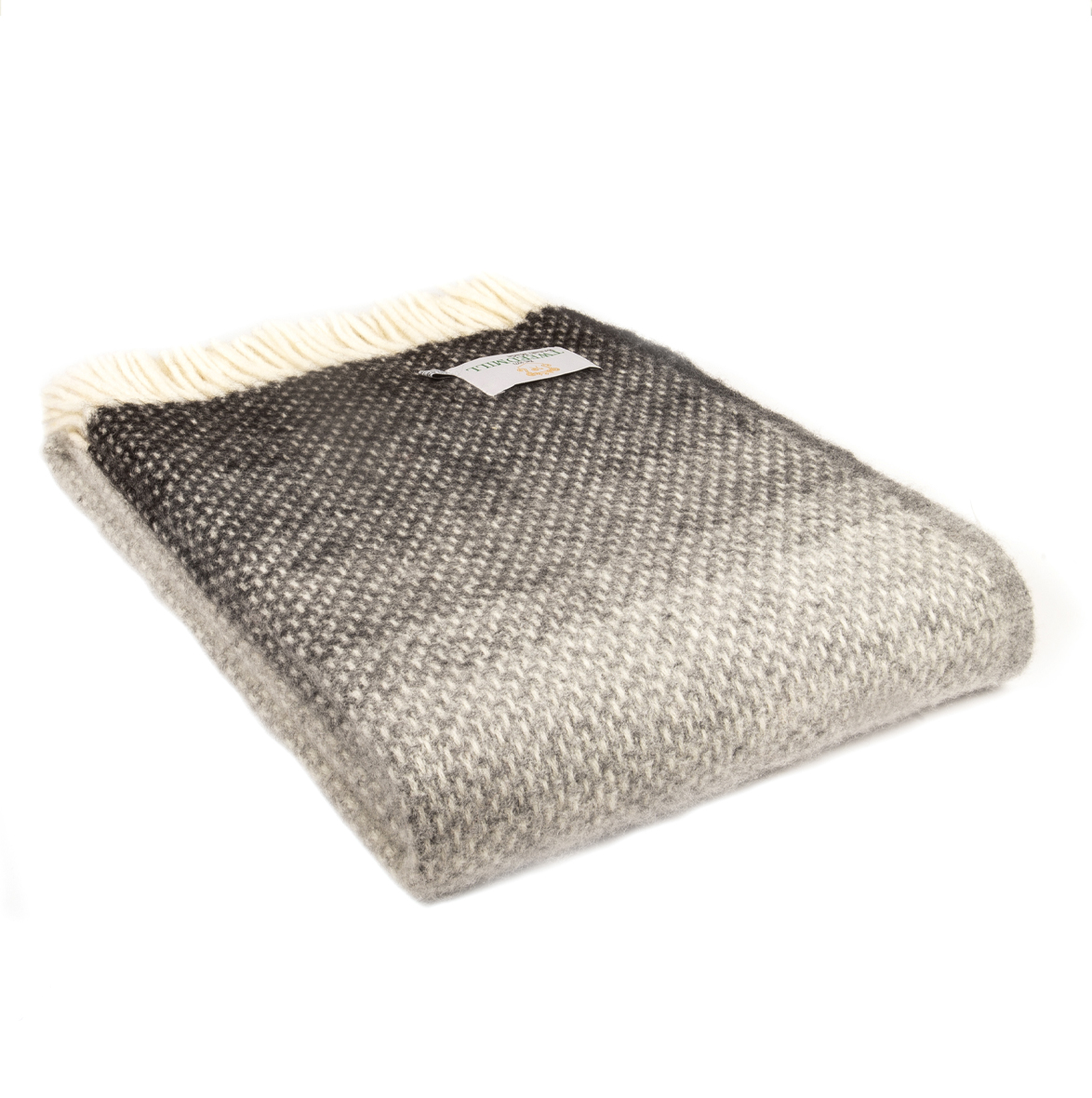 Pure Wool Blanket Throw, Ombre Grey 130x200cm Silver Wall Art