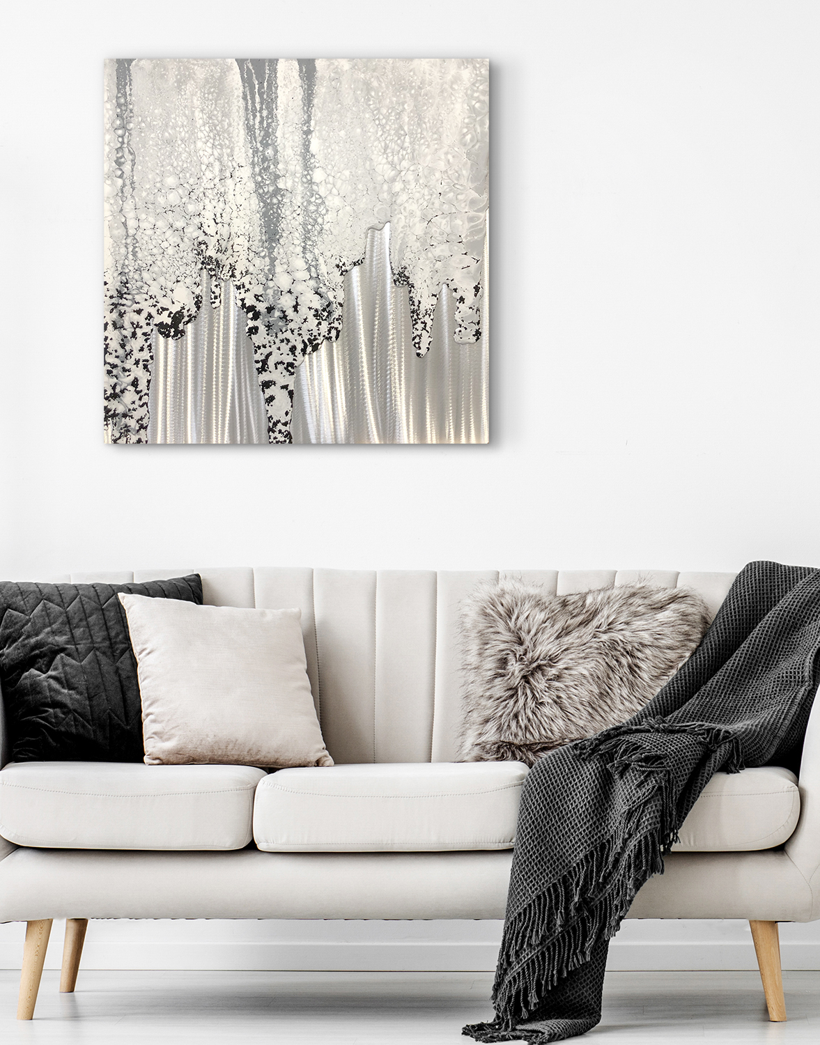 Original Alchemy Demini Silver Wall Art, Contemporary Art UK